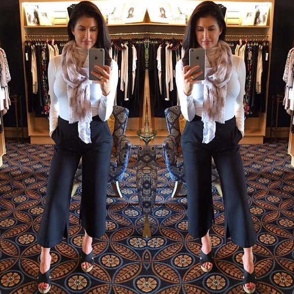 ILTM Marlena High-Waist Gaucho Cropped Trousers - Picture 1 of 9